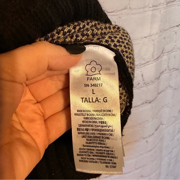 Farm Rio Arabesque Balloon-Sleeve Sweater Size Large - Picture 9 of 12